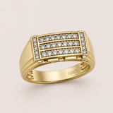 10kt gold and natural diamond 1.00 cttw men’s band