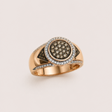 10kt rosegold natural diamond ring