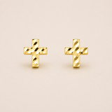 10kt Gold cross earrings