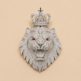 Lion Charm – Moissanite &amp; Real 925 Sterling Silver