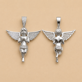925 Sterling Silver Moissanite Angel Charm