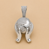 925 Sterling Silver Moissanite Charm Pendant