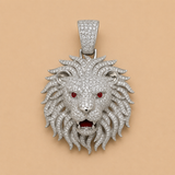 Lion Charm – Moissanite &amp; Real 925 Sterling Silver