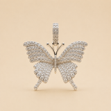 925 Sterling Silver Moissanite Butterfly Charm – 2.00 CTTW VVS